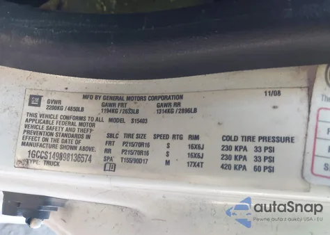 2009 Chevrolet Colorado Work Truck z USA, uszkodzony, nr VIN 1GCCS149898136574